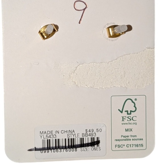 J Crew Gold Tone Oval Stud Earrings Lightweight Modern Everyday NEW $50 - Picture 5 of 5